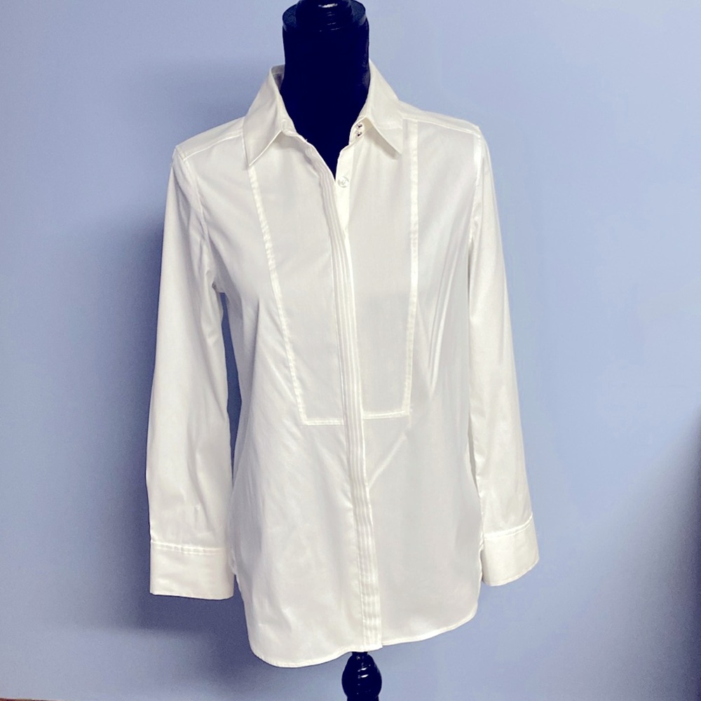 White House/Black Market tuxedo style blouse.